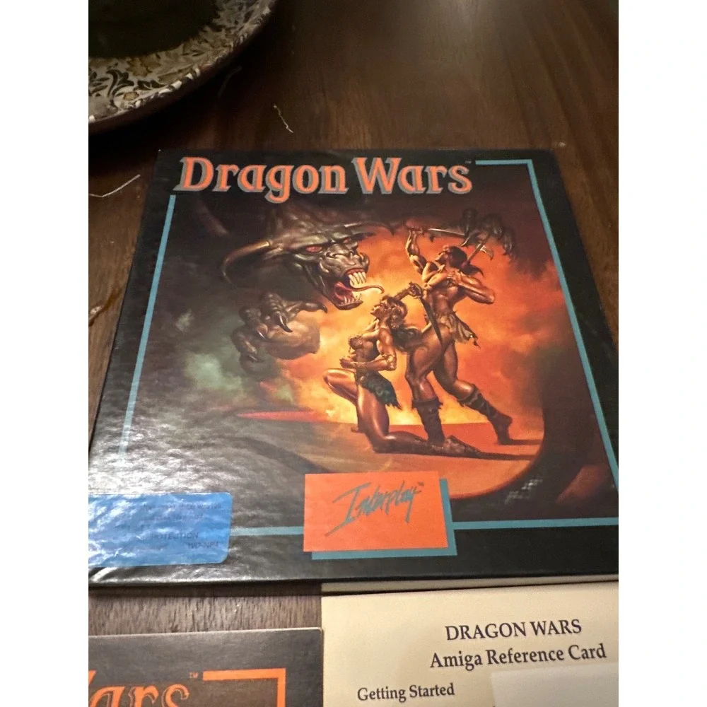Dragon Wars Amiga 1989 Interplay Big Box Vintage PC Game Boris Vallejo Art